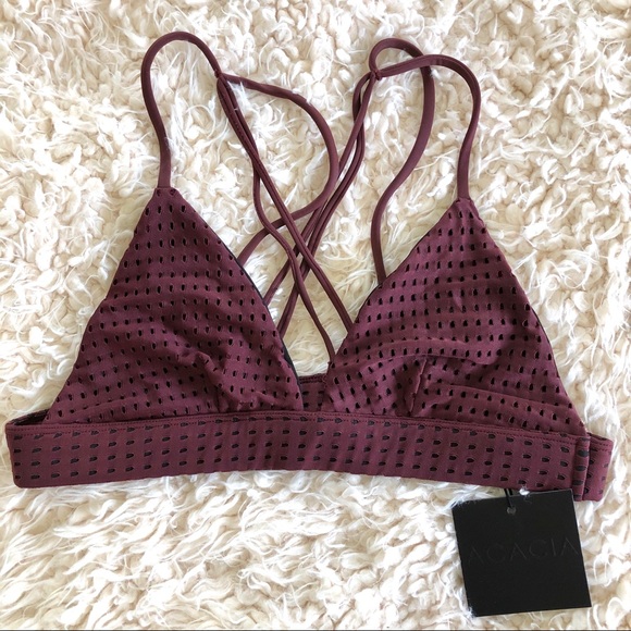 acacia swimwear Other - Acacia Awapui top in Merlot Mesh